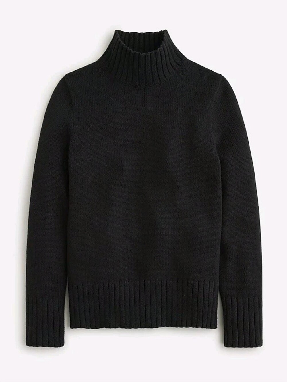 J. Crew Women's Cotton Turtleneck Sweater Black Size Large